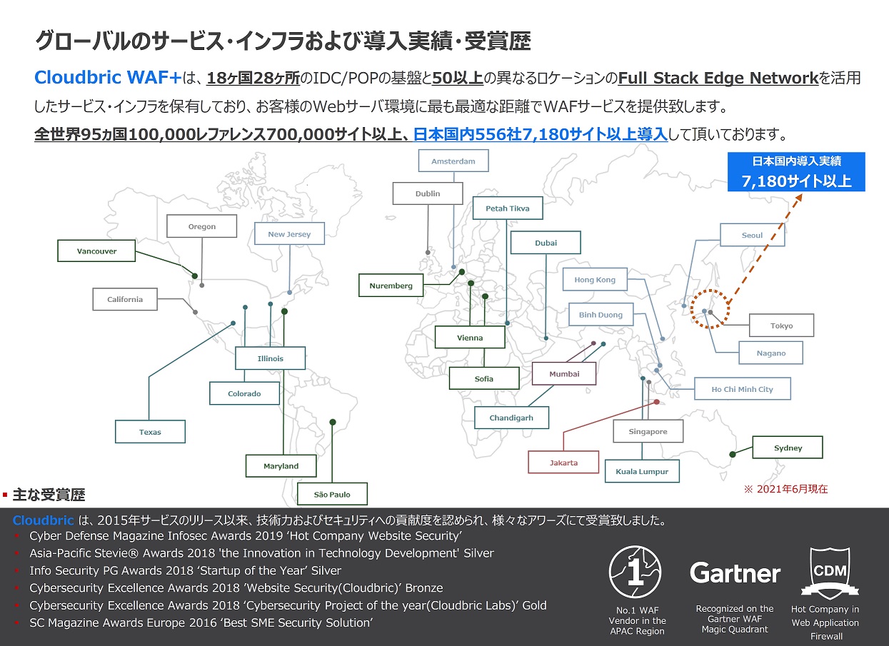 グローバルのサービス・インフラおよび導入実績と受賞歴